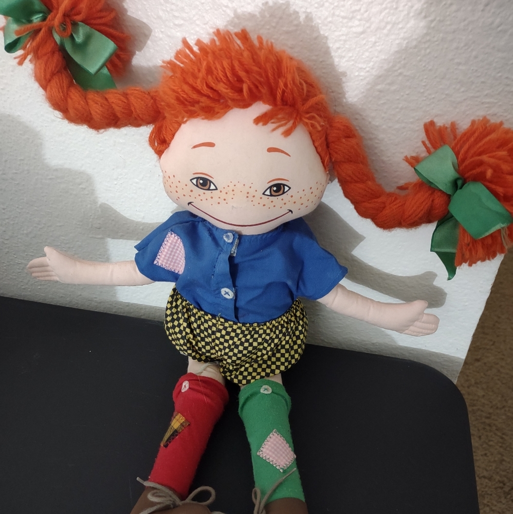 Vintage Pipi Longstocking Rag Doll